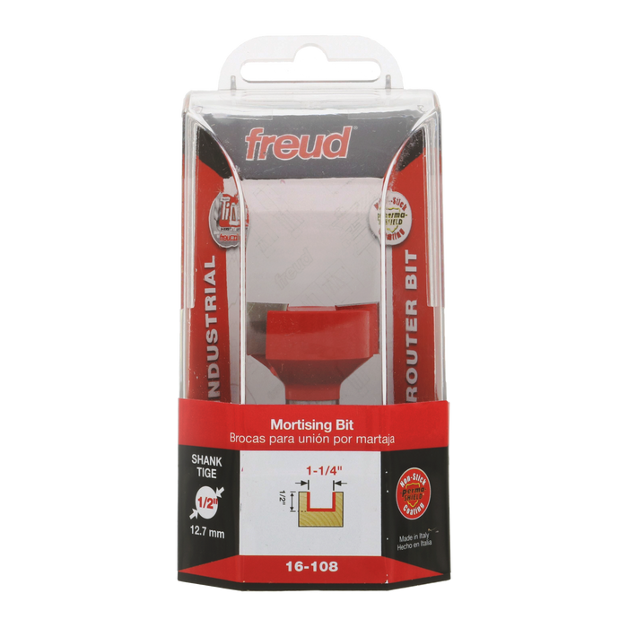 Freud 16-108 1-1/4" (Dia.) Spoilboard Surfacing & Mortising Bit - Package image