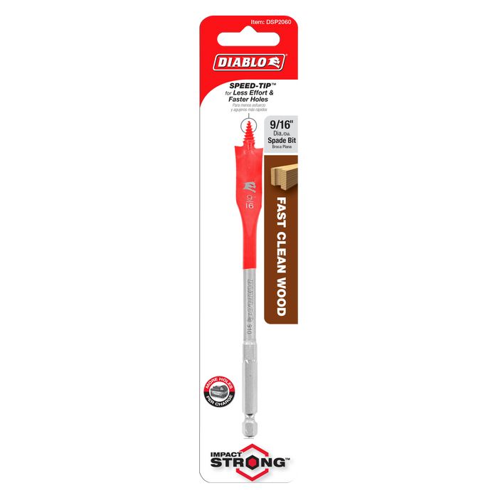 Diablo DSP2060 9/16" x 6" Spade Bit for Wood - Package image