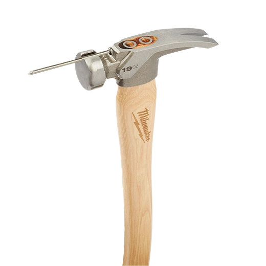 Milwaukee 19oz Smooth Face Hickory Handle Framing Hammer 48-22-9519