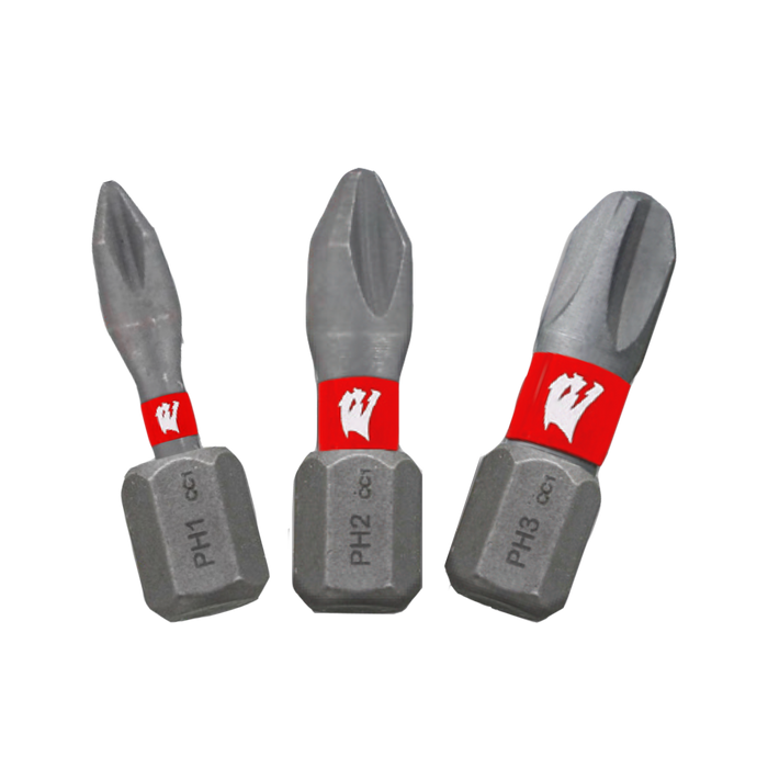 Diablo DPHV1-S3 3-Piece 1" Assorted Phillips Drive Bits - Main image