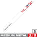 Milwaukee Sawzall 9 in. Bi-Metal Double Duty Upgrade Reciprocating Saw Blade 18 TPI 5 pk 48-00-5188, main product view