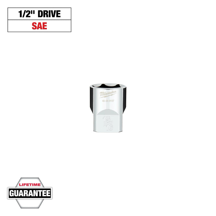 Milwaukee 15/16 in. X 1/2 in. drive SAE 6 Point Standard Socket 1 pc 45-34-9107, main product view