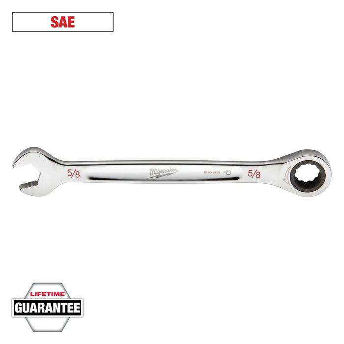 Milwaukee 5/8 in. X 5/8 in. 12 Point SAE Ratcheting Combination Wrench 8.58 in. L 1 pc 45-96-9220, main product view
