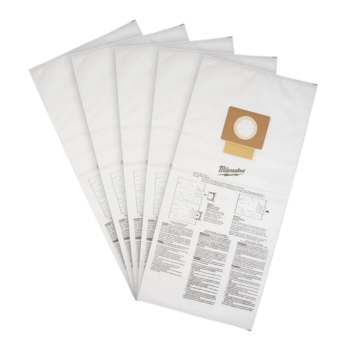 Milwaukee 12 gal Dust Collector Bags 5 pc 49-90-1999, main product view