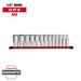 Milwaukee 13pc 1/2in. Drive 12-Point Deep Well SAE Socket Set, 48-22-9424, main product view