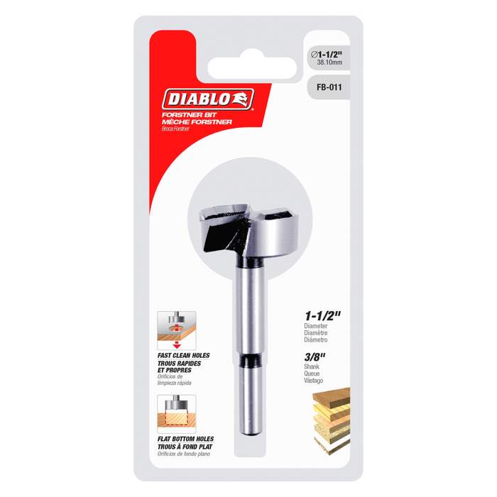Diablo FB-011 1-1/2" Forstner Bit for Wood - Package image