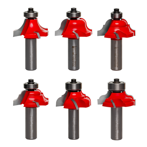 Freud 91-206 6 Piece Decorative Edge Quadra-Cut™ Router Bit Set - Main image