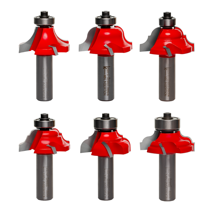 Freud 91-206 6 Piece Decorative Edge Quadra-Cut™ Router Bit Set - Main image