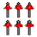 Freud 91-206 6 Piece Decorative Edge Quadra-Cut™ Router Bit Set - Main image