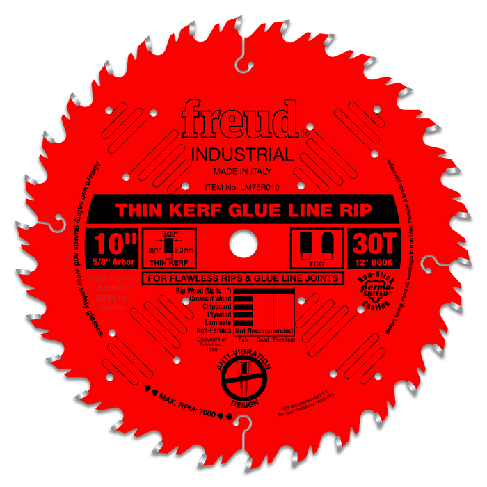 Freud LM75R010 10" Industrial Thin Kerf Glue Line Ripping Blade - Main image