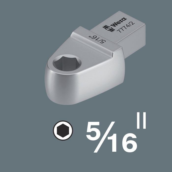 Wera 7774/2 Bit adapter insert, 5/16", 9x12 mm, 9x12 x 5/16" x 42 mm 05078641001, view 3