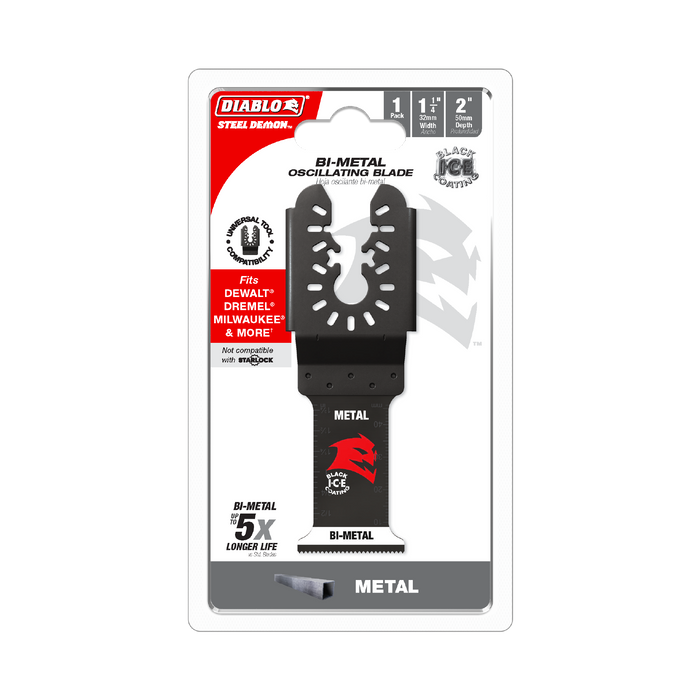Diablo DOU125BF 1-1/4" Steel Demon™ Universal Fit Bi-Metal Oscillating Blade for Metal - Package image