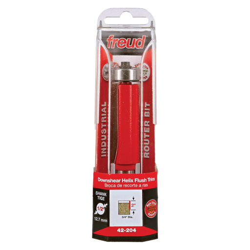 Freud 42-204 3/4" (Dia.) Downshear Helix Flush Trim Bit - Package image