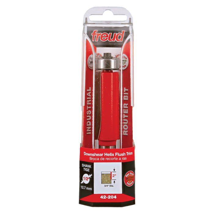 Freud 42-204 3/4" (Dia.) Downshear Helix Flush Trim Bit - Package image