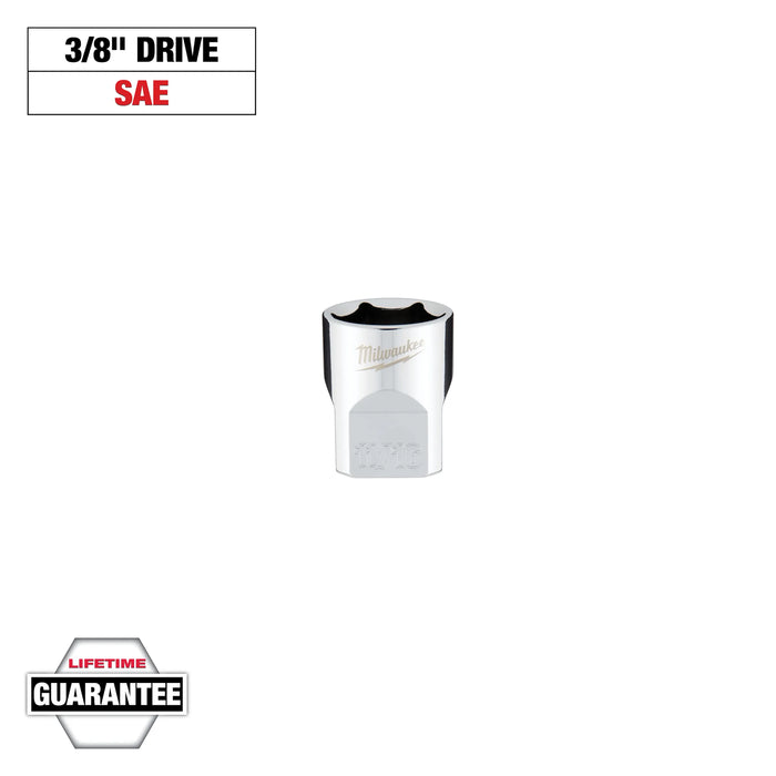 Milwaukee 11/16 in. X 3/8 in. drive SAE 6 Point Standard Socket 45-34-9067, main product view