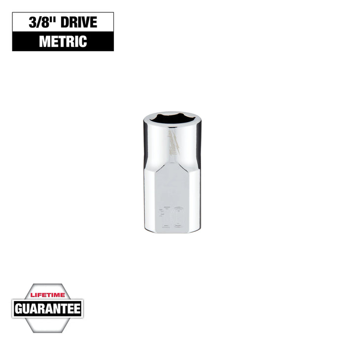 Milwaukee 10 mm X 3/8 in. drive Metric 6 Point Standard Socket 1 pc 45-34-9080, main product view