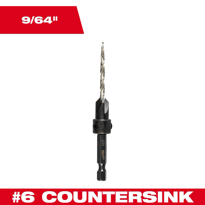 Milwaukee 9/64 in. X 7.755 in. L High Speed Steel Drill and Countersink Quick-Change Hex Shank 1 pk 48-13-5000, main product view