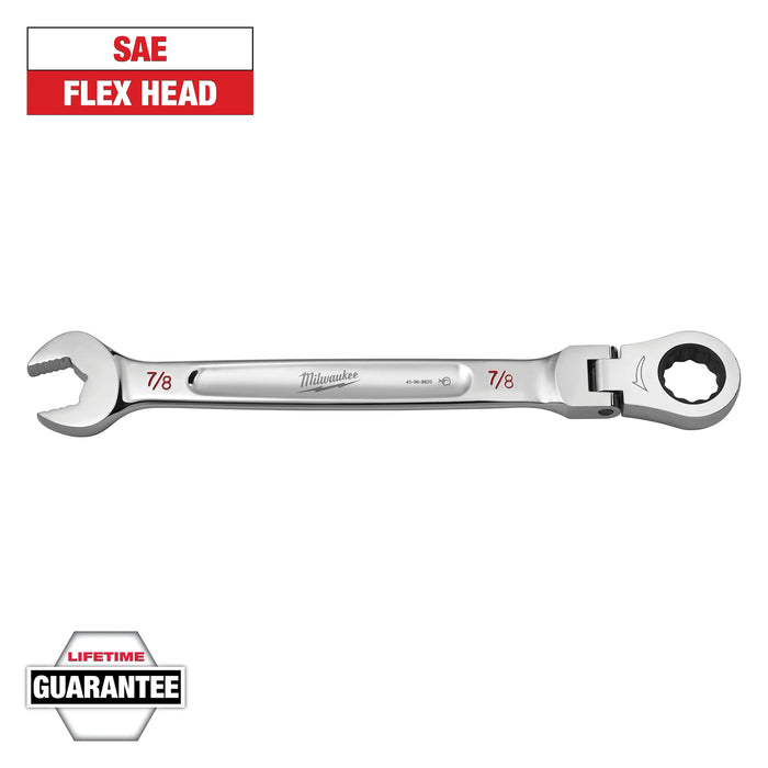 Milwaukee 7/8 in. X 7/8 in. 12 Point SAE Flex Head Combination Wrench 1.88 in. L 1 pc 45-96-9820, main product view
