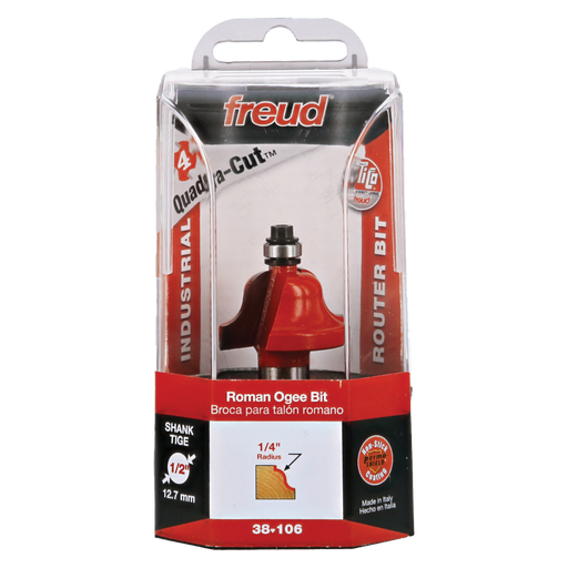 Freud 38-106 1-5/8" Quadra-Cut (Dia.) Roman Ogee Bit - Package image