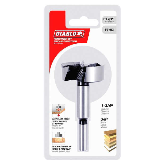Diablo FB-013 1-3/4" Forstner Bit for Wood - Package image