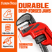 Florida Tools offset pipe wrench durable drop-forged jaws with serrated teeth