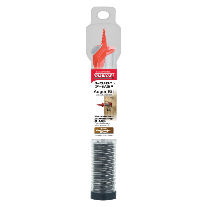 Diablo DAG1160 1-3/8" x 7-1/2" Auger Bit for Wood & Nail-Embedded Wood - Package image