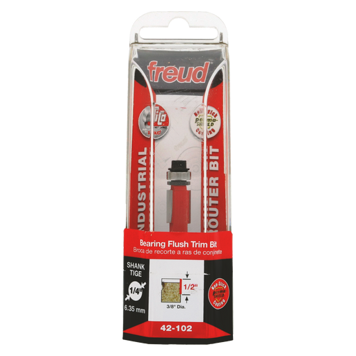 Freud 42-102 3/8" (Dia.) Bearing Flush Trim Bit - Package image