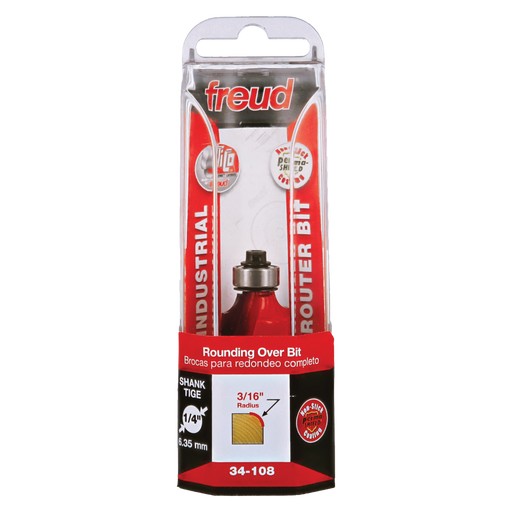 Freud 34-108 3/16" Radius Rounding Over Bit - Package image