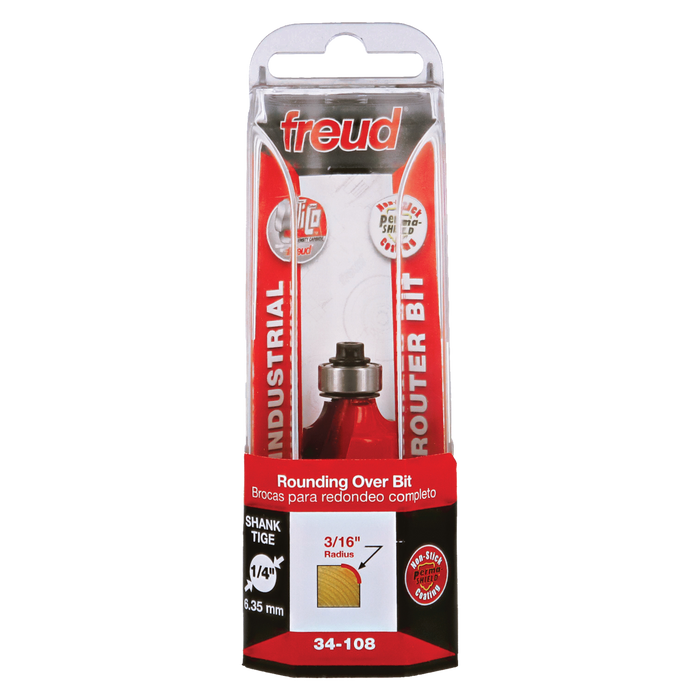 Freud 34-108 3/16" Radius Rounding Over Bit - Package image