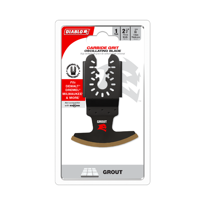 Diablo DOU16CGX 2-3/4" Universal Fit Carbide Grit Oscillating Blade for Grout - Package image