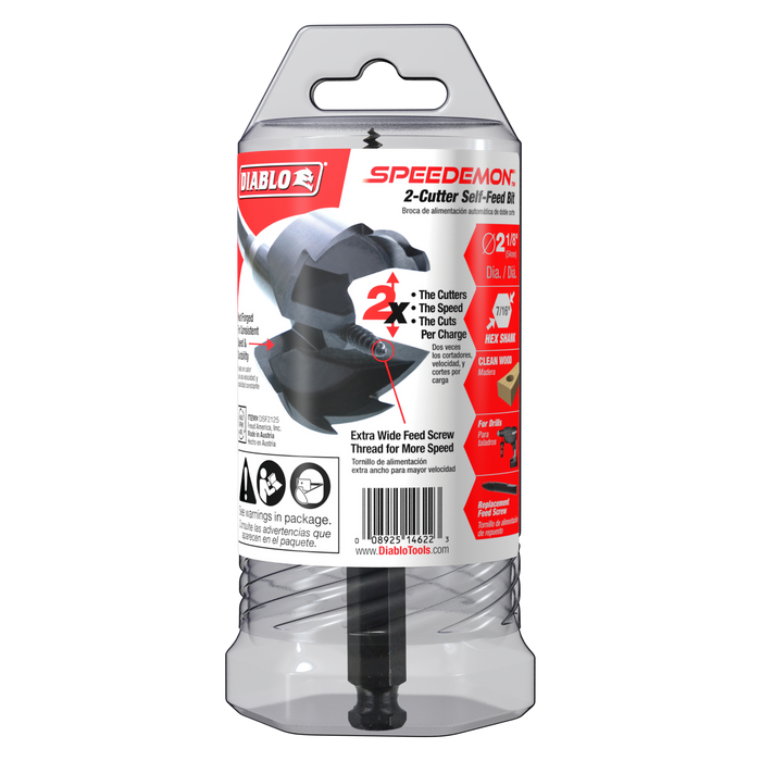 Diablo DSF2125 2-1/8" SPEEDemon™ 2-Cutter Self-Feed Bit - Package image