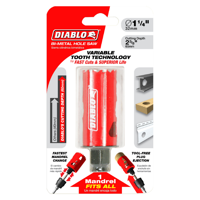 Diablo DHS1250 1-1/4" Bi-Metal Hole Saw - Package image