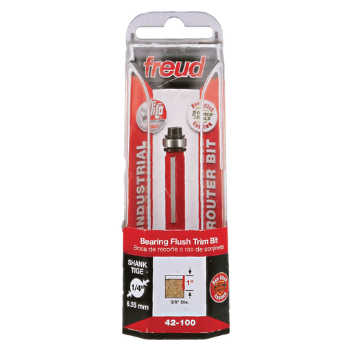 Freud 42-100 3/8" (Dia.) Bearing Flush Trim Bit - Package image