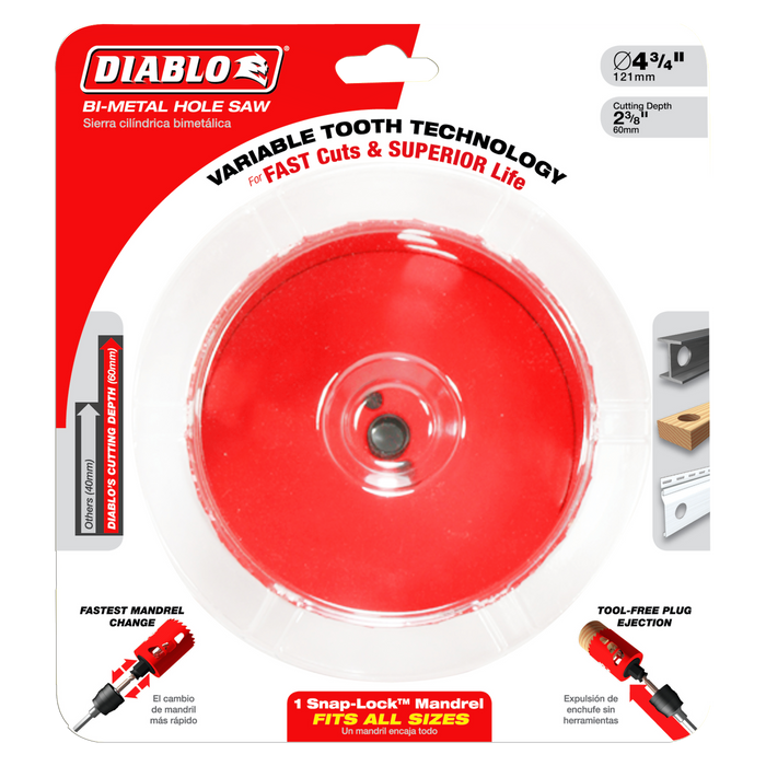 Diablo DHS4500 4-1/2" Bi-Metal Hole Saw - Package image