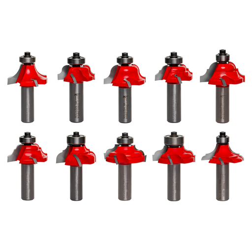 Freud 91-210 10 Piece Decorative Edge Quadra-Cut™ Router Bit Set - Main image