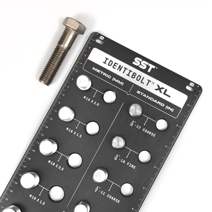 SST005-XL  Identibolt XL- Nuts and Bolt Thread Identifyer Tool SAE 9/16-1in Metric 16-24mm