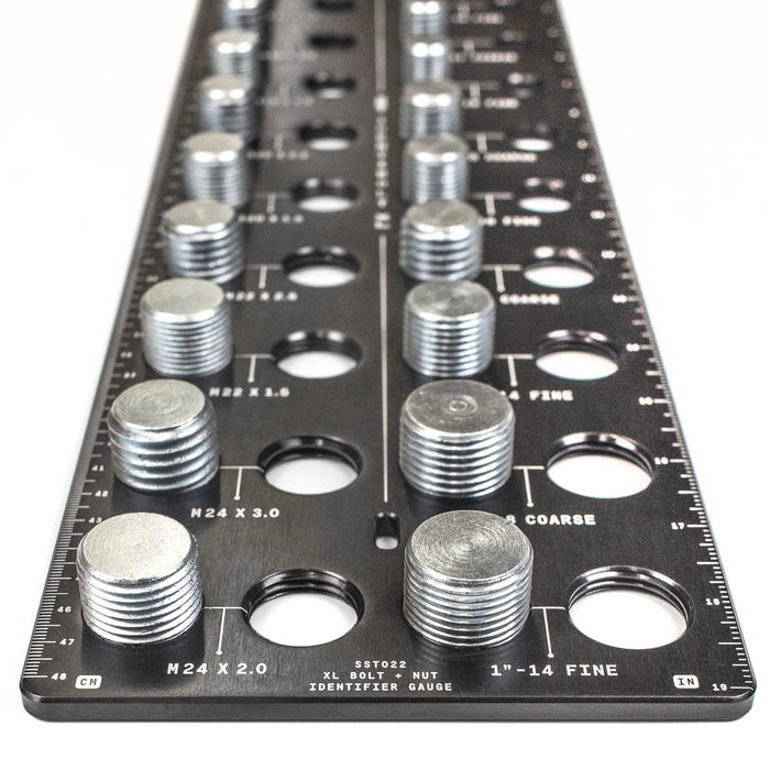 SST005-XL  Identibolt XL- Nuts and Bolt Thread Identifyer Tool SAE 9/16-1in Metric 16-24mm