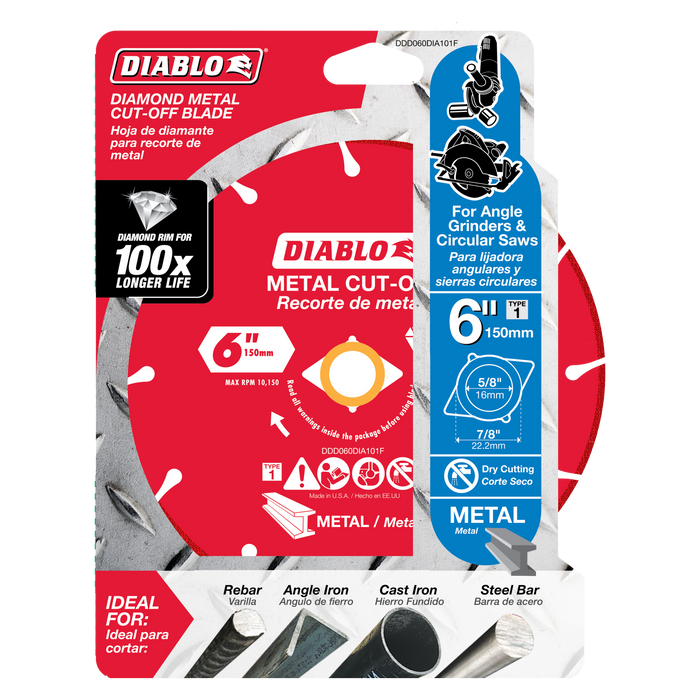 Diablo DDD060DIA101F 6" Diamond Metal Cut-Off Disc - Package image