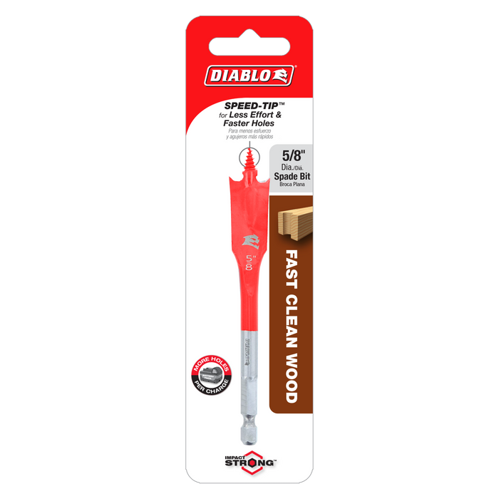 Diablo DSP1030 5/8" x 4" Spade Bit for Wood - Package image