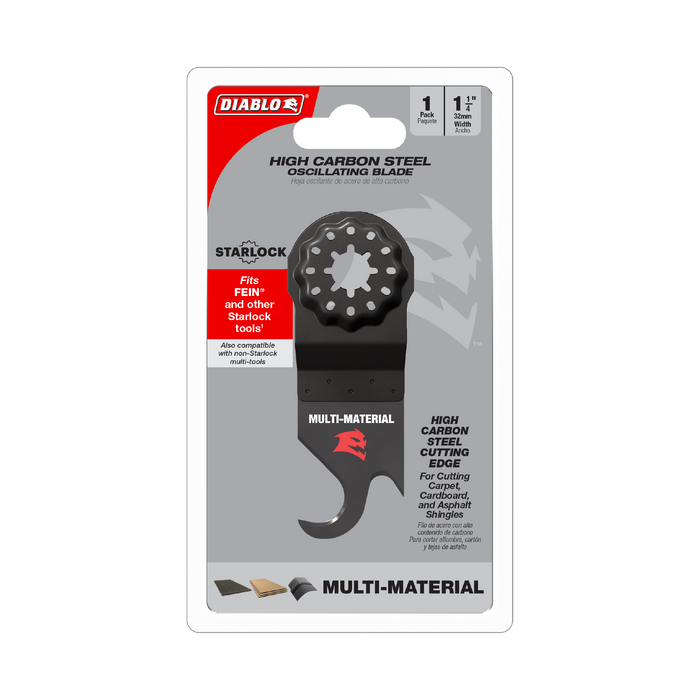 Diablo DOS125KNFE 1-1/4" Starlock High Carbon Steel Oscillating Hook Knife Blade - Package image