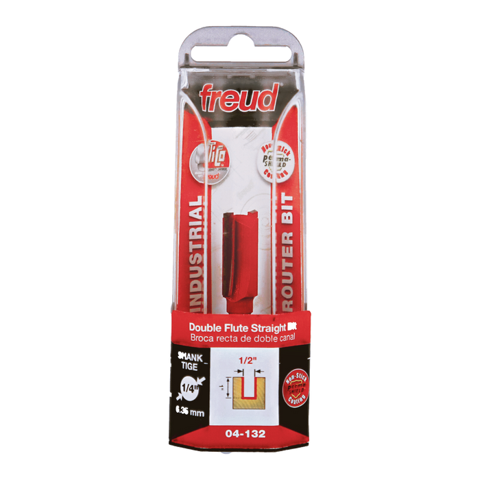Freud 04-132 1/2" (Dia.) Double Flute Straight Bit - Package image