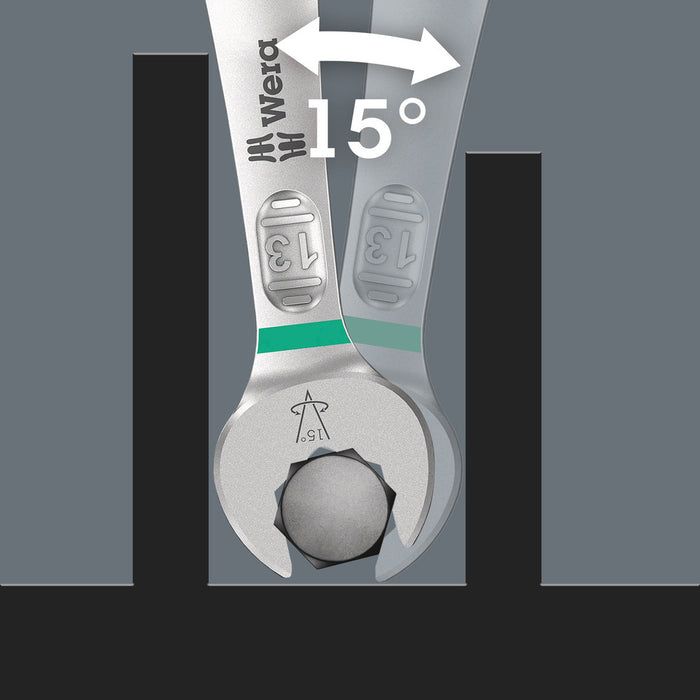 Wera 6005 Joker Double open end wrench, 10 x 11 x 137.3 mm 05020312001, view 3