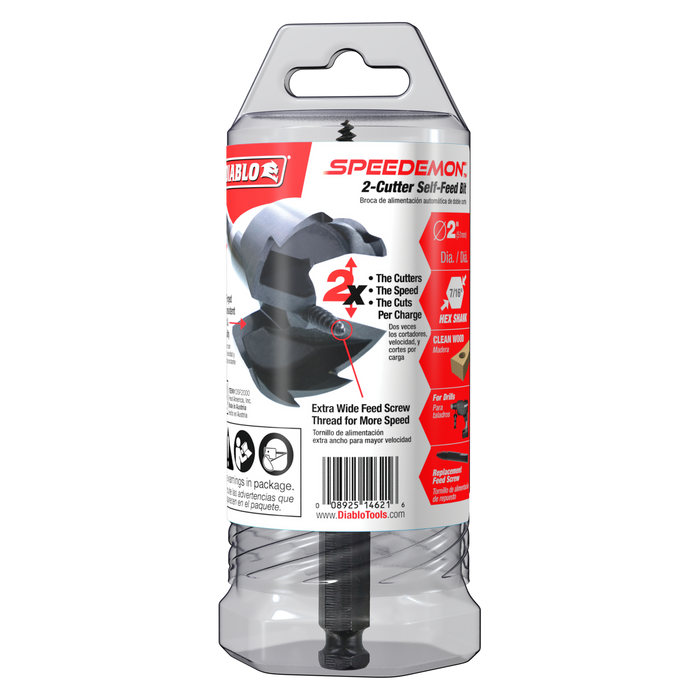 Diablo DSF2000 2" SPEEDemon™ 2-Cutter Self-Feed Bit - Package image