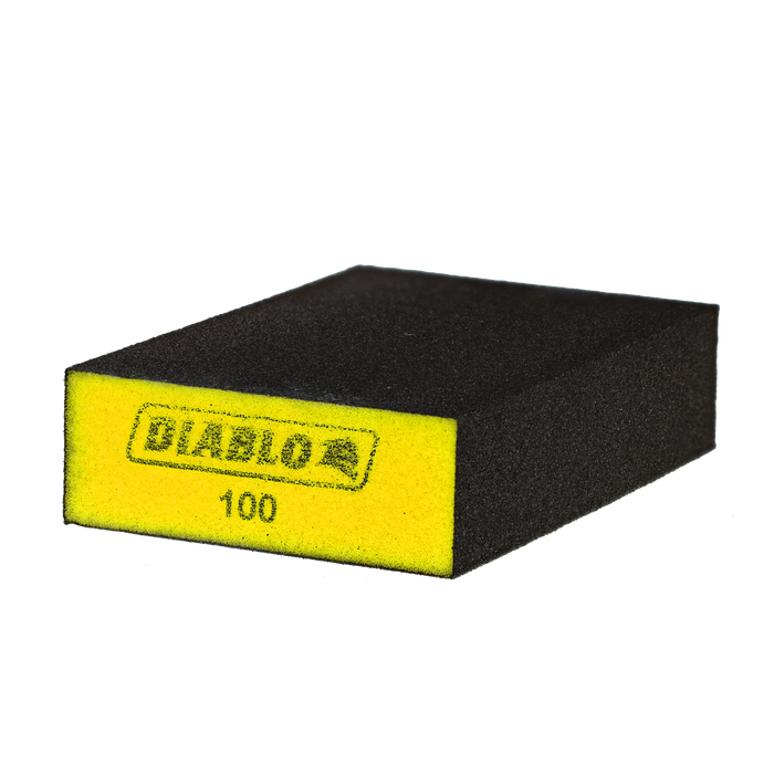 Diablo DFBLBLOFIN01G 5" x 3" x 1" 100-Grit Large Flat Edge Sanding Sponge - Main image