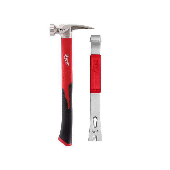 Milwaukee 19 oz Smooth Face Poly/Fiberglass Handle Hammer, 48-22-9316B
