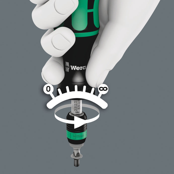 Wera Series 7400 Kraftform adjustable torque screwdrivers (0.1-3.0 Nm) with Rapidaptor quick-release chuck, 7432 x 0.90-1.50 Nm 05074774001, view 10