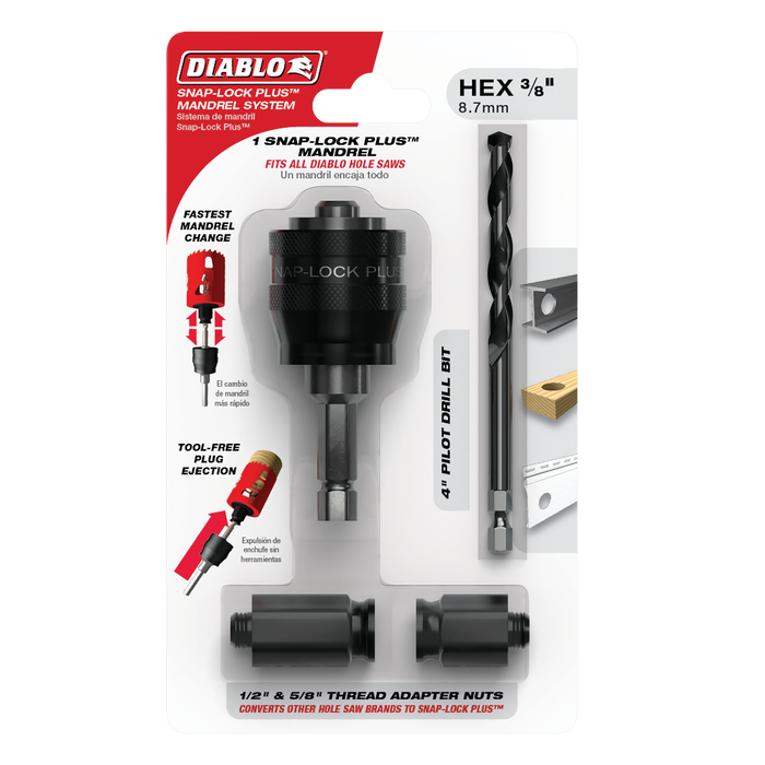 Diablo DHSAR375 3/8" Snap-Lock Plus™ Mandrel System - Package image