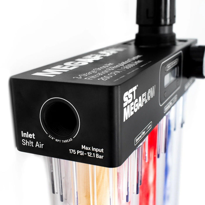 SST003  MEGAFLOW is a Mega-Tough 3-Stage Shop Air Filter & Regulator