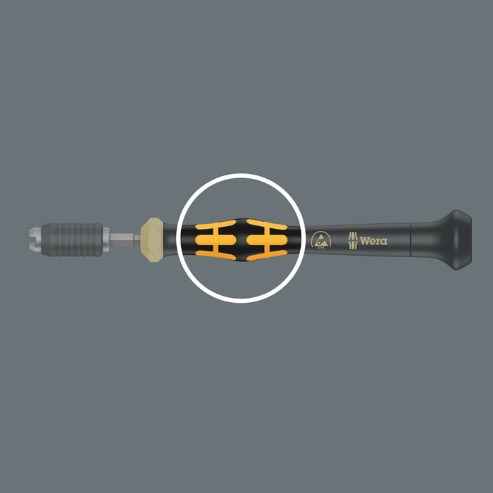 Wera 1460 ESD Kraftform Micro torque screwdrivers with a customised factory pre-set measurement value with quick-release chuck, 1461 ESD x 0.05-0.11 Nm 05074810010, view 6