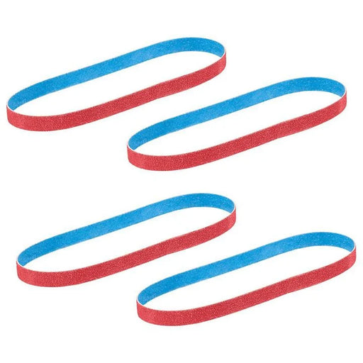 Milwaukee 1/2 Inch x 18 Inch 40/60/80/120 Grit Bandfile Belts 4 Pack Variety